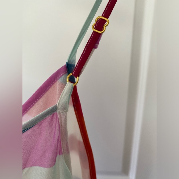 Marciano High Low 70s Print Sleeveless Top - Size S - Picture 6 of 6